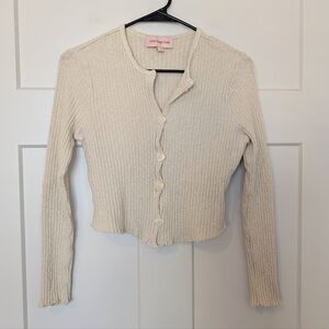 Lisa Says Gah Heart Button Cardigan